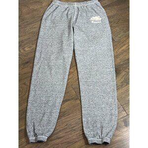 ROOTS Organic Heritage Logo Women's Jogger Sweatpants Gray Sz S